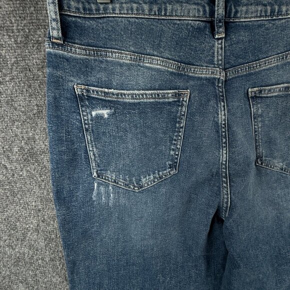 NWT Arizona Jeans Women Distressed Painted Vintage Straight Size 17 High Rise - Picture 15 of 16